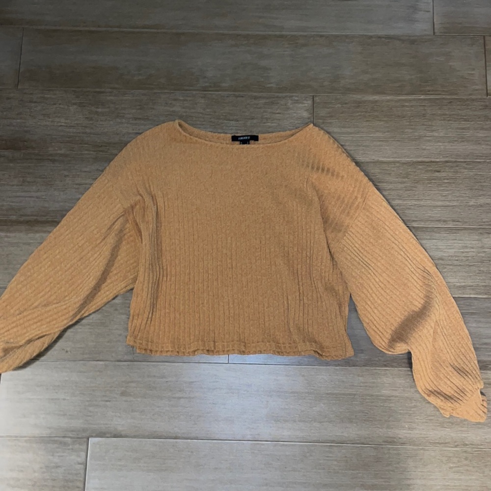 Forever 21 cropped mustard sweater